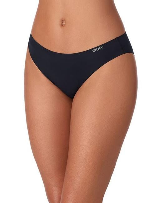 DKNY Blue 3-Pack Laser Cut Bikini