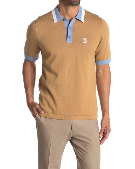 Burberry Multicolor Monogram Motif Tipped Cotton Polo Shirt for men