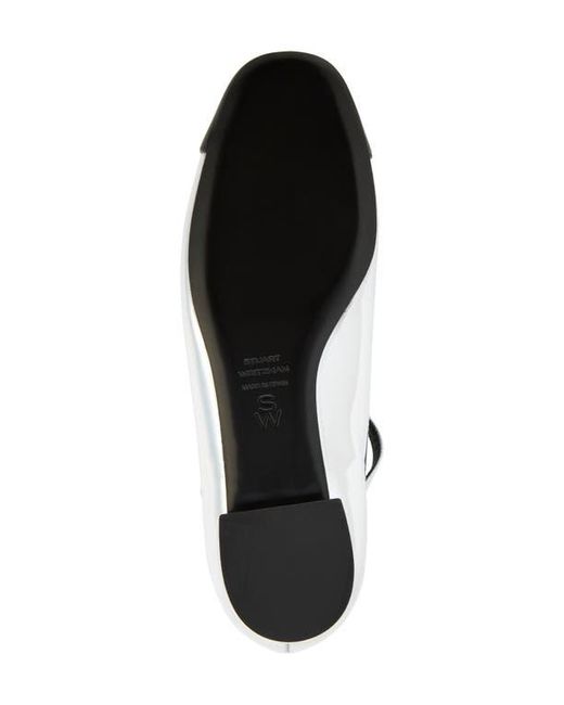 Stuart Weitzman Metallic Eden Cross Strap Ballet Flat