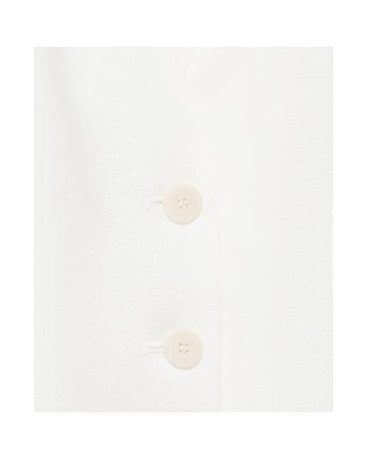Mango Black Linen Vest