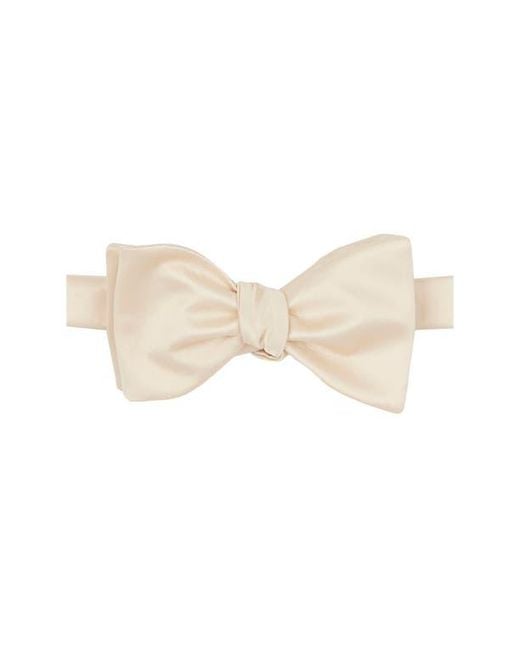 Brooklyn Brigade Natural Solid Satin Bow Tie for men