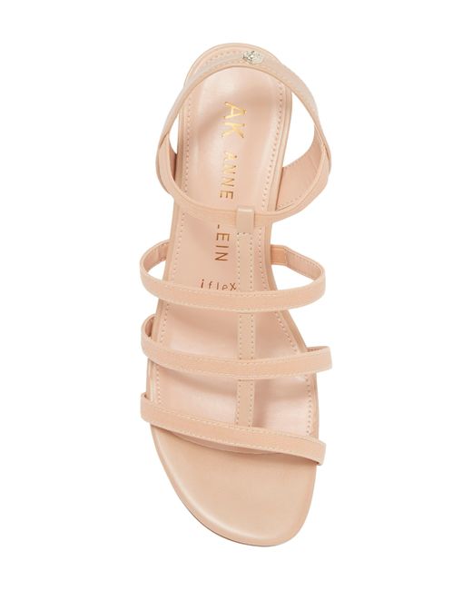 Anne Klein Pink Bijou Strappy Wedge Sandal