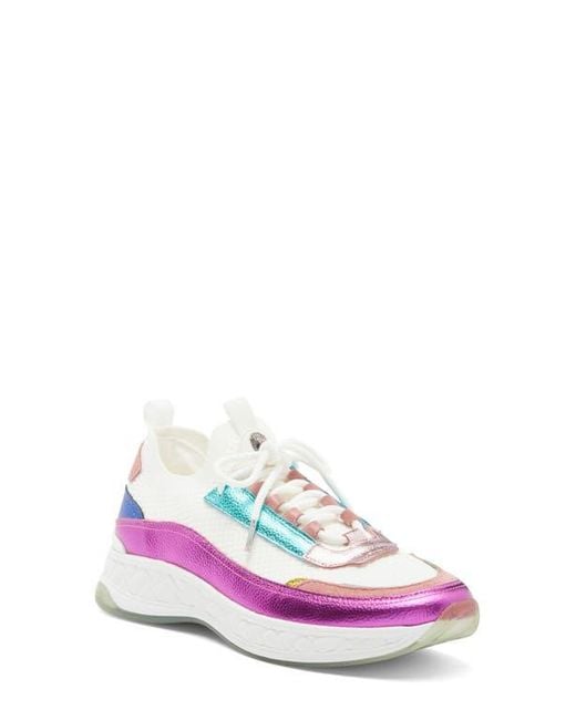 Kurt Geiger Pink Kensington Knit Sneaker