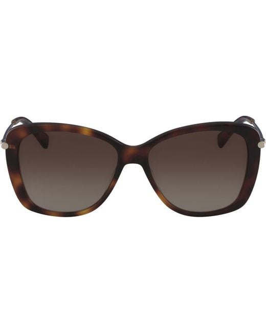 Longchamp Brown Butterfly Gradient Sunglasses