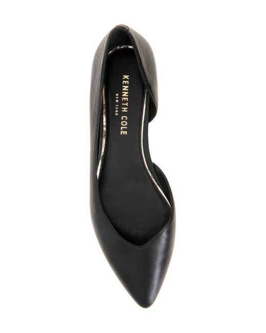Kenneth Cole Black Carmina Half D'Orsay Flat