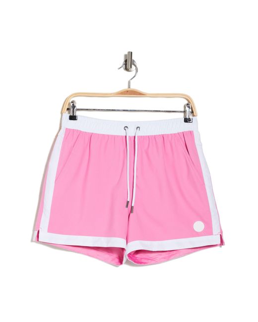 Native Youth Pink Volley Swim Trunks for men