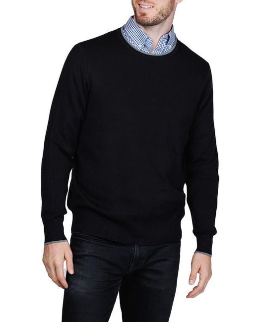 Tailorbyrd Black Fine Knit Sweater for men