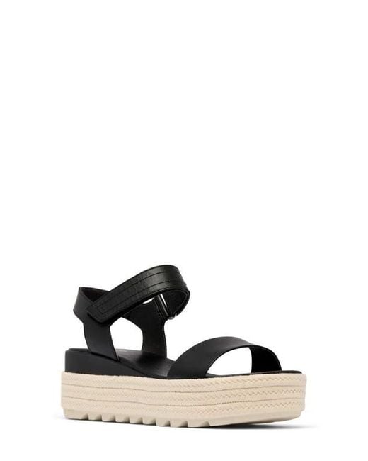 Sorel Black Cameron Flatform Sandal