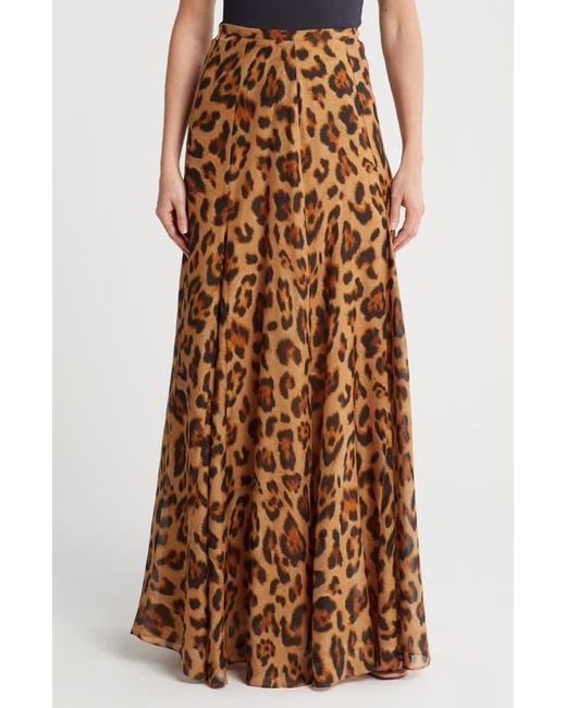 Ryker Silk Maxi Skirt Soft Macadamia Multi Small Horsebit Chain - L'AGENCE