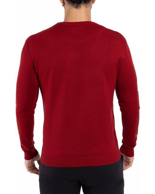 Xray Jeans Red Crewneck Viscose-Blend Knit Sweater for men