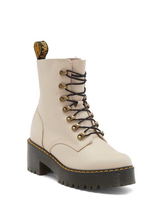 Dr. Martens Natural Leona Combat Boot