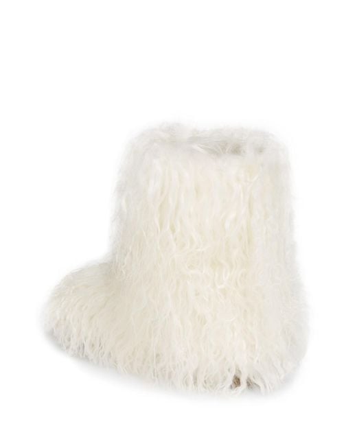 UGG Wool Fluff Momma Mongolian Genuine Sheepskin Boot in White | Lyst