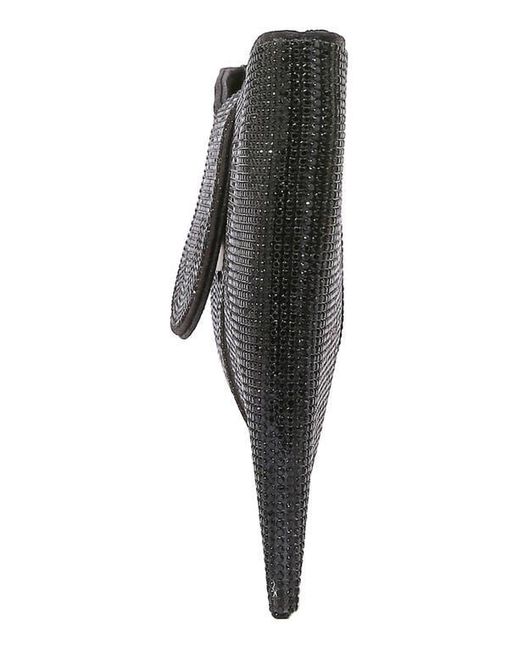 BERNESS Black Rhinestone Bow Clutch