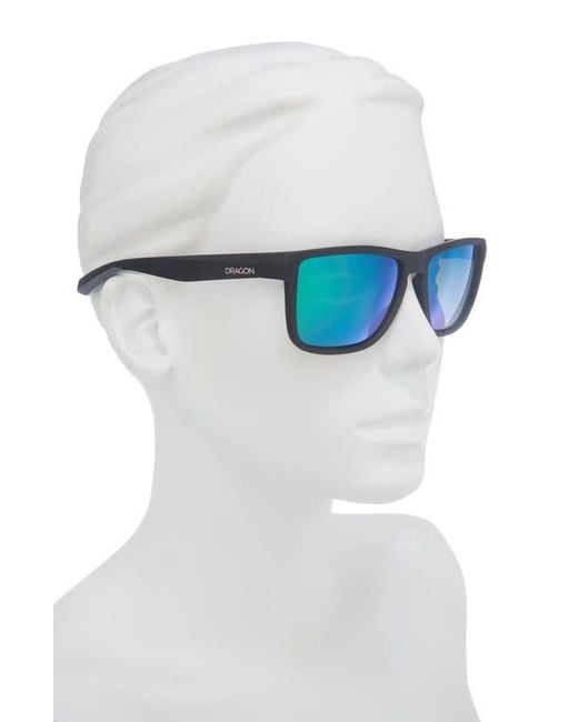 Dragon Multicolor 58Mm Rectangular Sunglasses