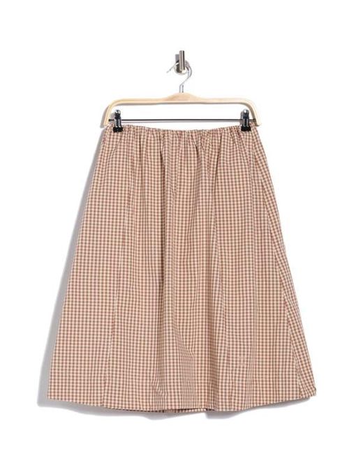 French Connection Pink Gingham Elasticated Skirt