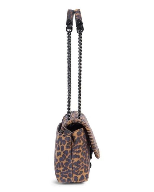 Rebecca Minkoff Brown Edie Whipstitch Suede Crossbody Bag