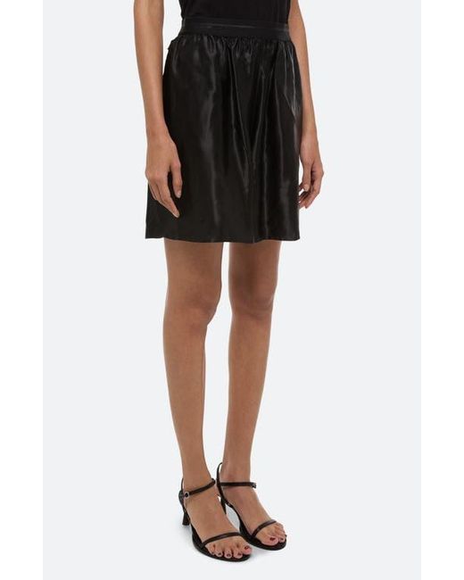 Helmut Lang Black Pleated Wool Skort
