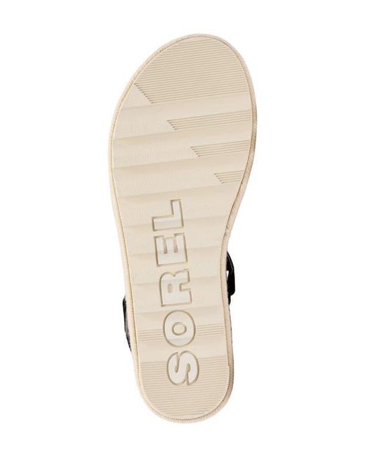 Sorel Black Cameron Flatform Sandal