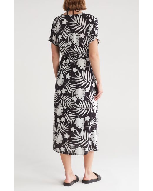 Nordstrom Multicolor Floral Short Sleeve Cover-up Dress