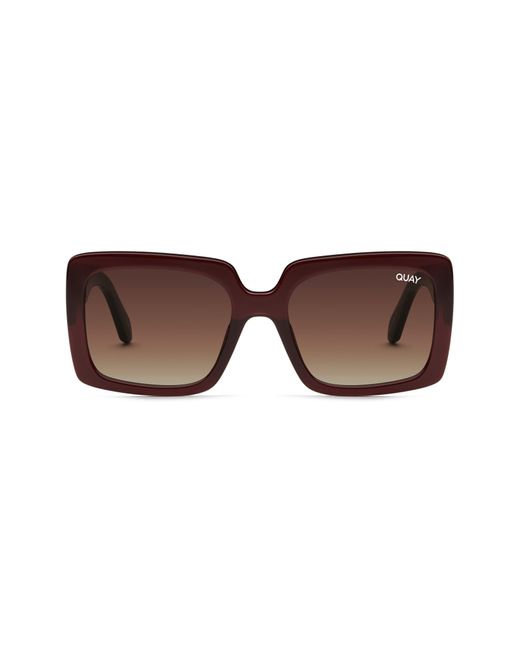 Quay Brown X Paris Total Vibe 54mm Square Sunglasses