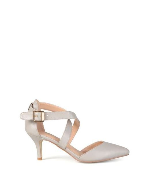 Journee Collection Pink Riva Crossover Pump