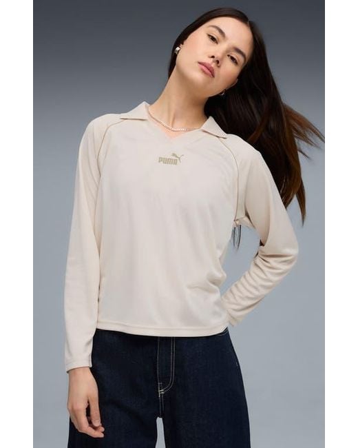 PUMA White Essentials Animal Print Logo Pullover