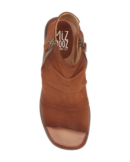 Miz Mooz Brown Goddess Perforated Sandal