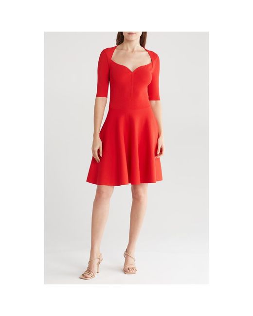 Ted Baker Milly Sweetheart Sweater Dress in Red Lyst