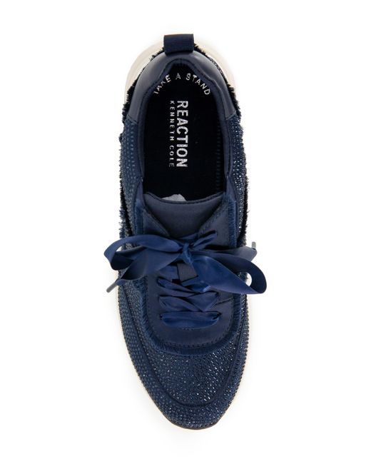 Kenneth Cole Blue Claire Rhinestone Embellished Sneaker