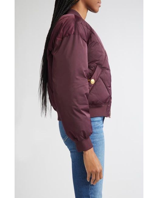 L'Agence Red Violeta Reversible Bomber Jacket