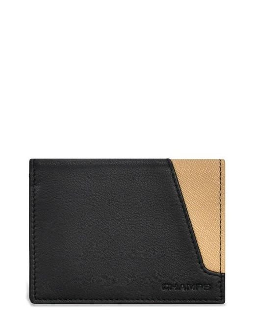 CHAMPS Black Iconic Cardholder for men
