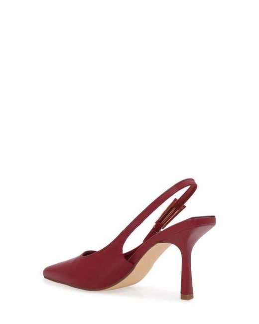 BERNESS Red Pointed Toe Slingback Pump