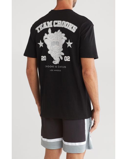 Crooks and Castles Black Medusa Graphic T-shirt for men