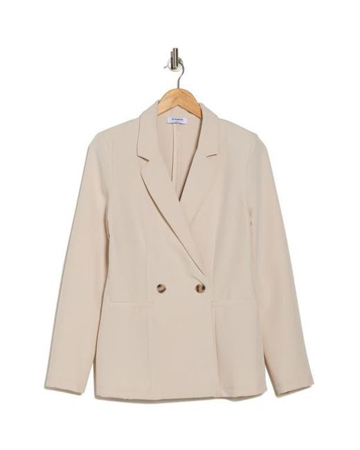 Blu Pepper Natural Double-Breasted Polyester Blazer