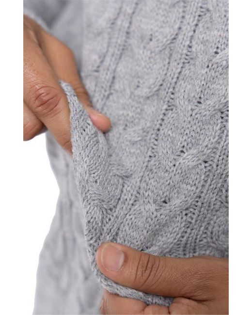 Xray Jeans Gray Cable Knit Turtleneck Sweater for men