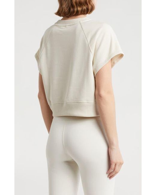 DKNY White Mini Stud Logo Raglan Pullover Top