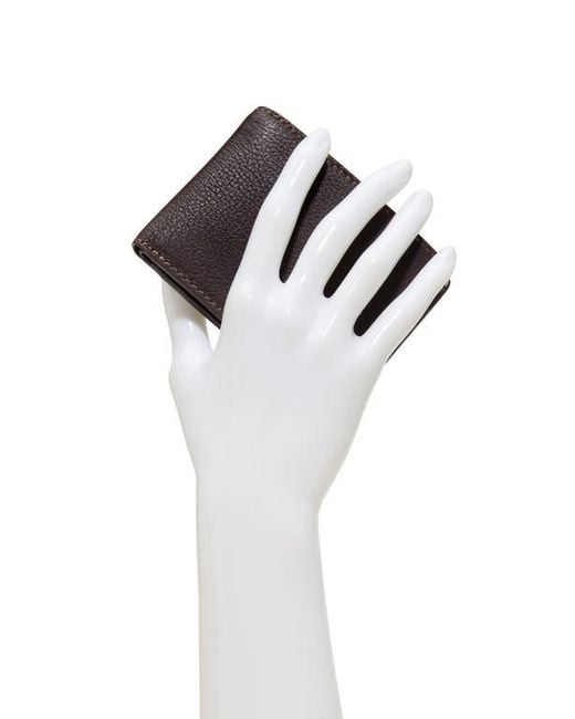 Brooks Brothers Black Brower Bifold Pebbled Leather Wallet for men