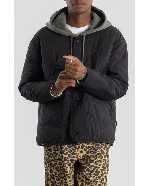Stan Ray Black Reversible Quilted Liner Jacket for men
