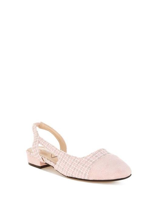 LONDON RAG Pink Karita Tweed D'Orsay Slingback Pump