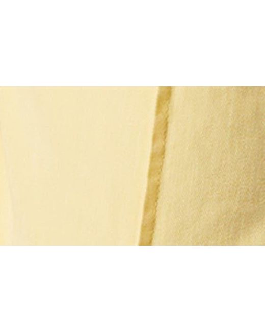 Joie Yellow Nat Cotton & Linen Crop Pants
