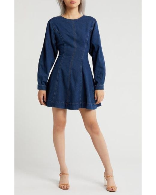 white christmas dresses Emery Denim Mini Dress
