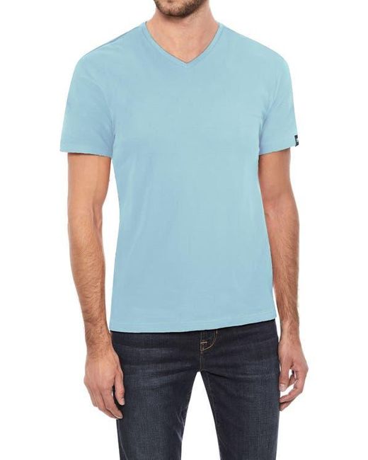 Xray Jeans Blue Stretch Cotton V-Neck T-Shirt for men