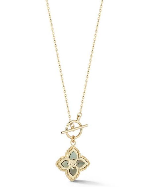 Ember Fine Jewelry Metallic 14K Mother-Of-Pearl Clover Pendant Necklace