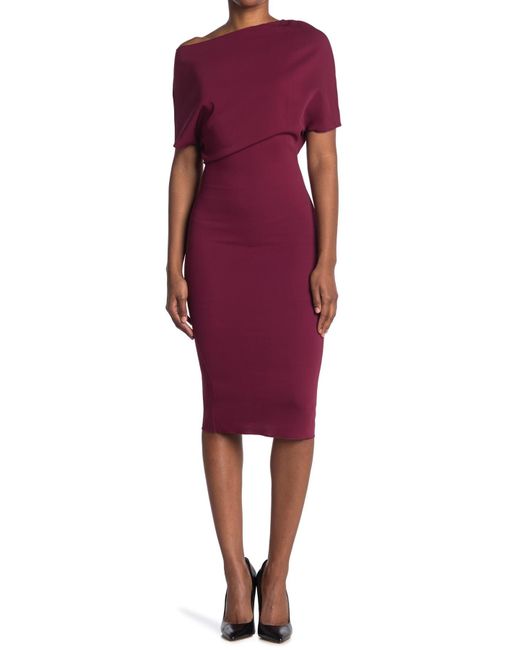 Reiss Madison Dolman Sleeve Bodycon Dress In Berry At Nordstrom Rack in ...
