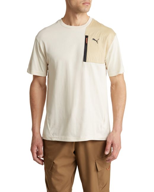 PUMA White Open Road Cotton Graphic T-shirt for men