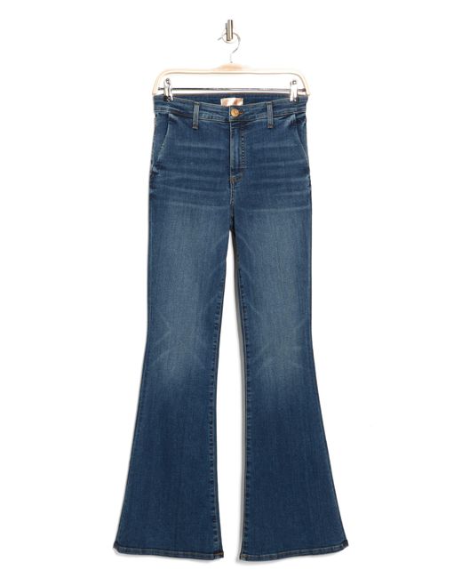 Kut From The Kloth Blue Ana Mid Rise Flare Jeans