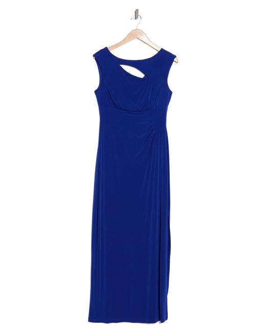 Connected Apparel Blue Cutout Gown