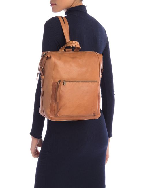 Lucky Brand Zona Convertible Leather Backpack in Brown Lyst