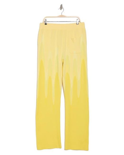 Honor The Gift Yellow Drip Cotton Jacquard Pants for men