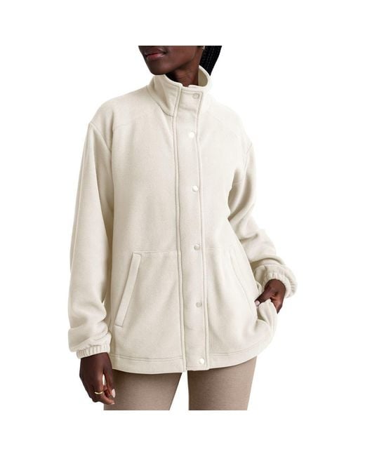 Beyond Yoga White Explorer Fleece Jacket